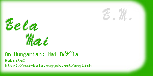 bela mai business card